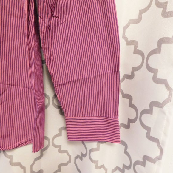 Galaxy Men's Pink & Navy Pin Strip Shirt - NWT - L - Picture 3 of 5